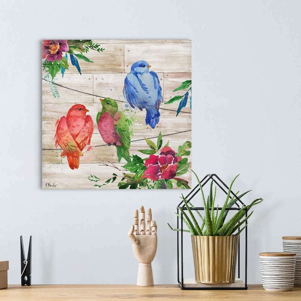 A bohemian room featuring Abloom Birds I