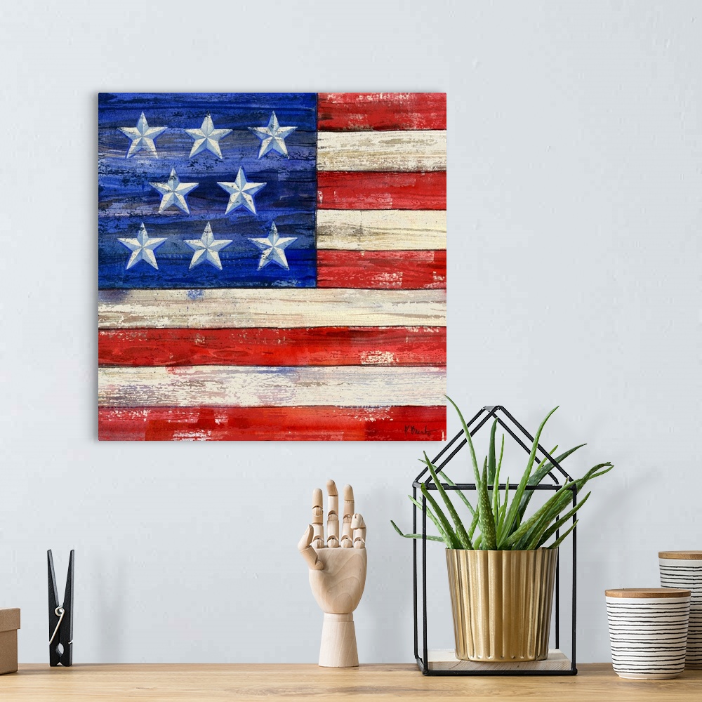 A bohemian room featuring All American Flag I