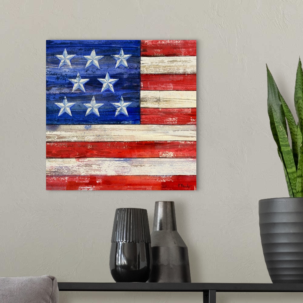 A modern room featuring All American Flag I