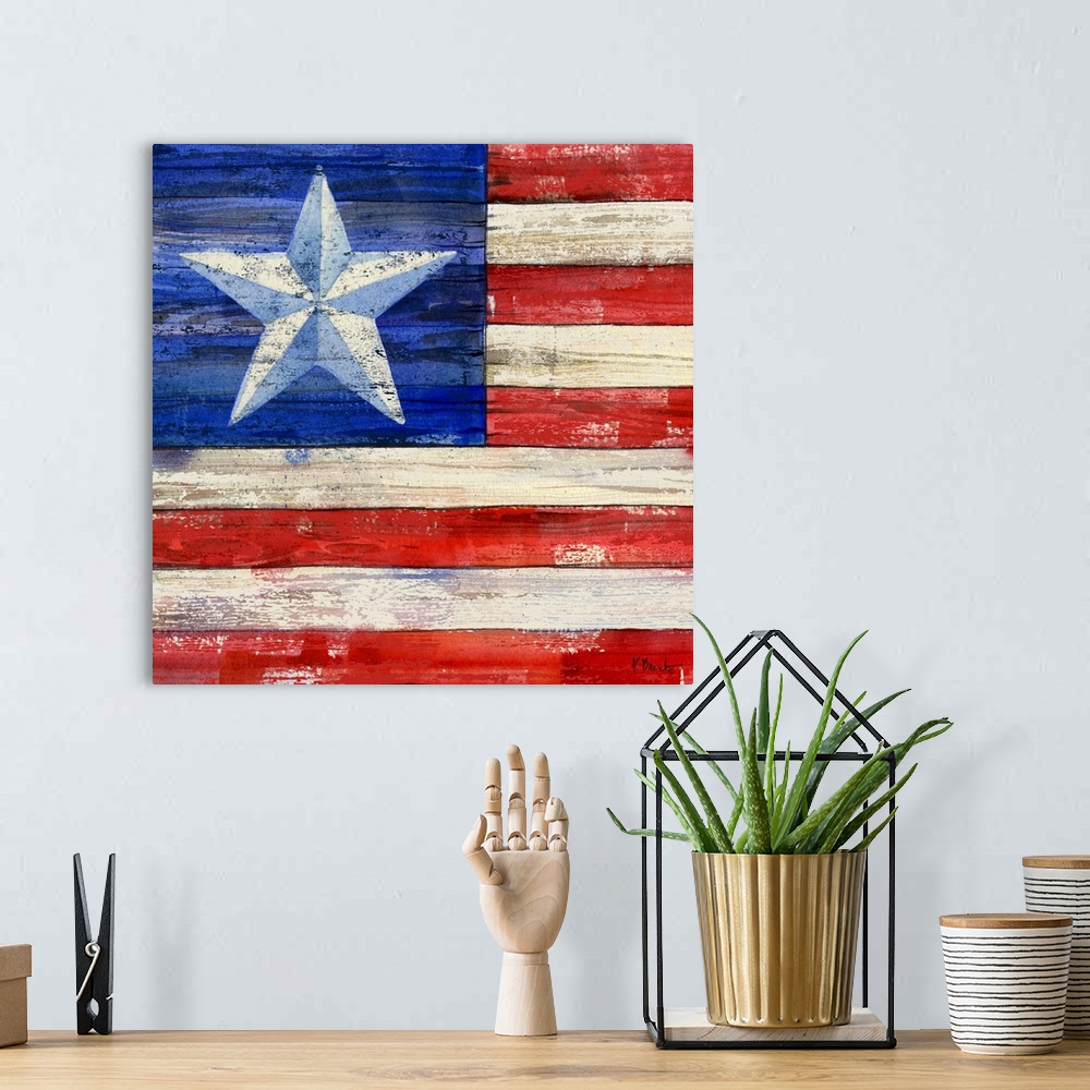 A bohemian room featuring All American Flag III