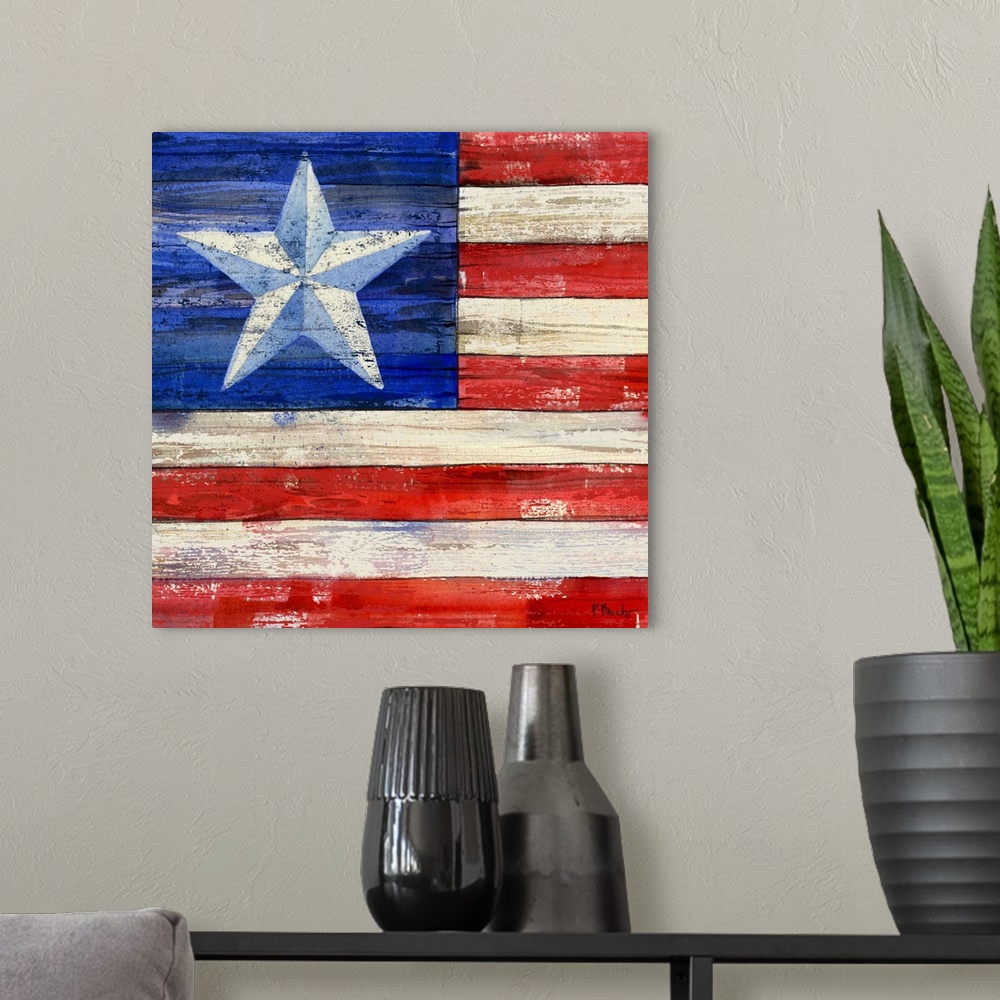 A modern room featuring All American Flag III