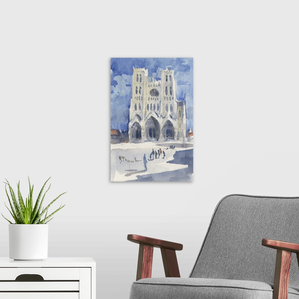 A modern room featuring Amiens Cathedral