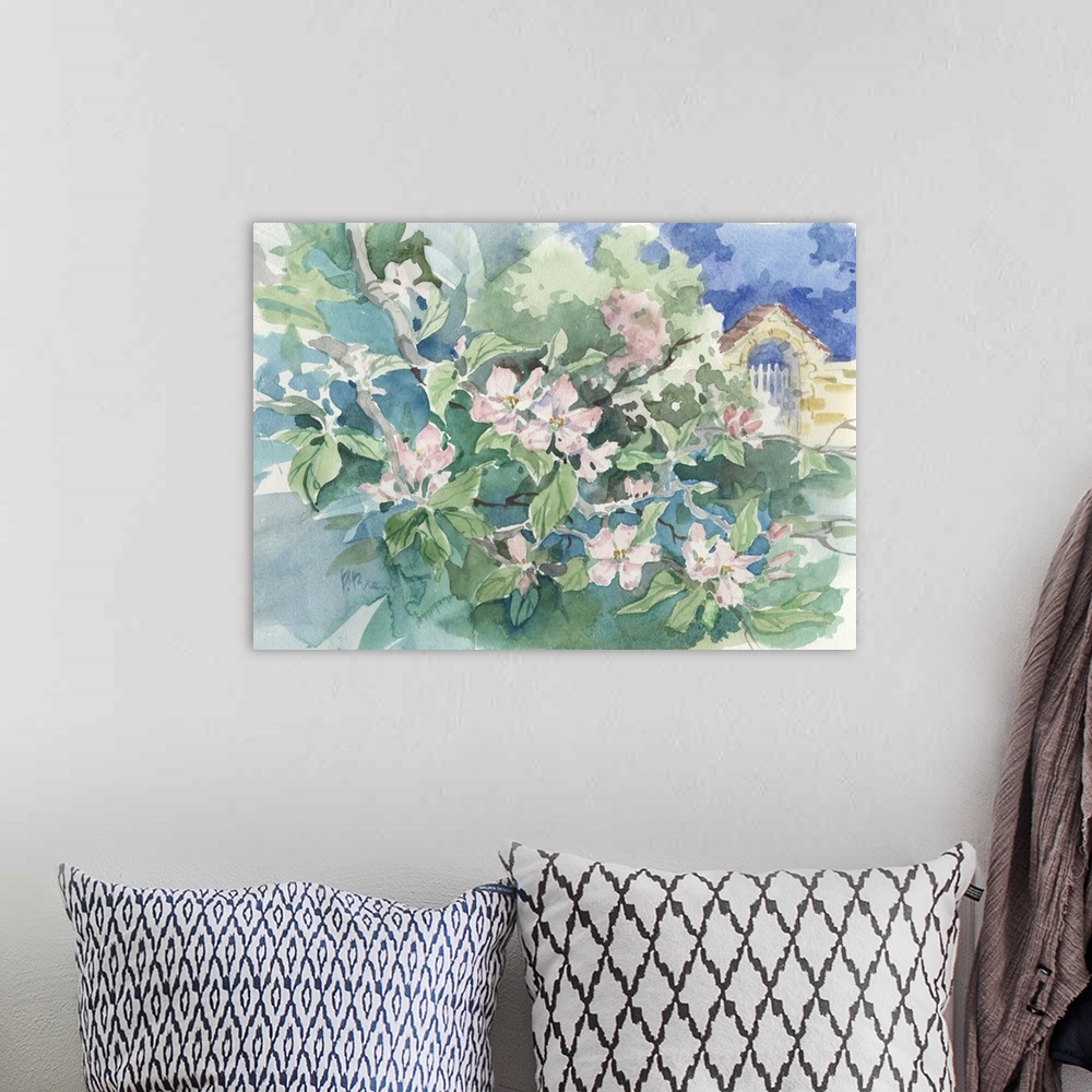 A bohemian room featuring Apple Blossom Garden - Honfleur, France