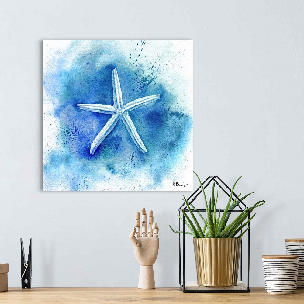 A bohemian room featuring Watercolor starfish.