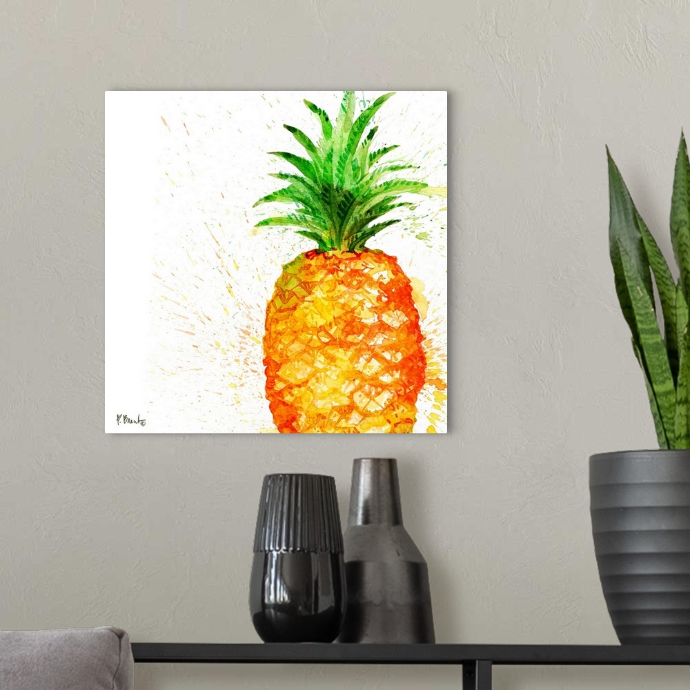 A modern room featuring Arianna Pineapple - White
