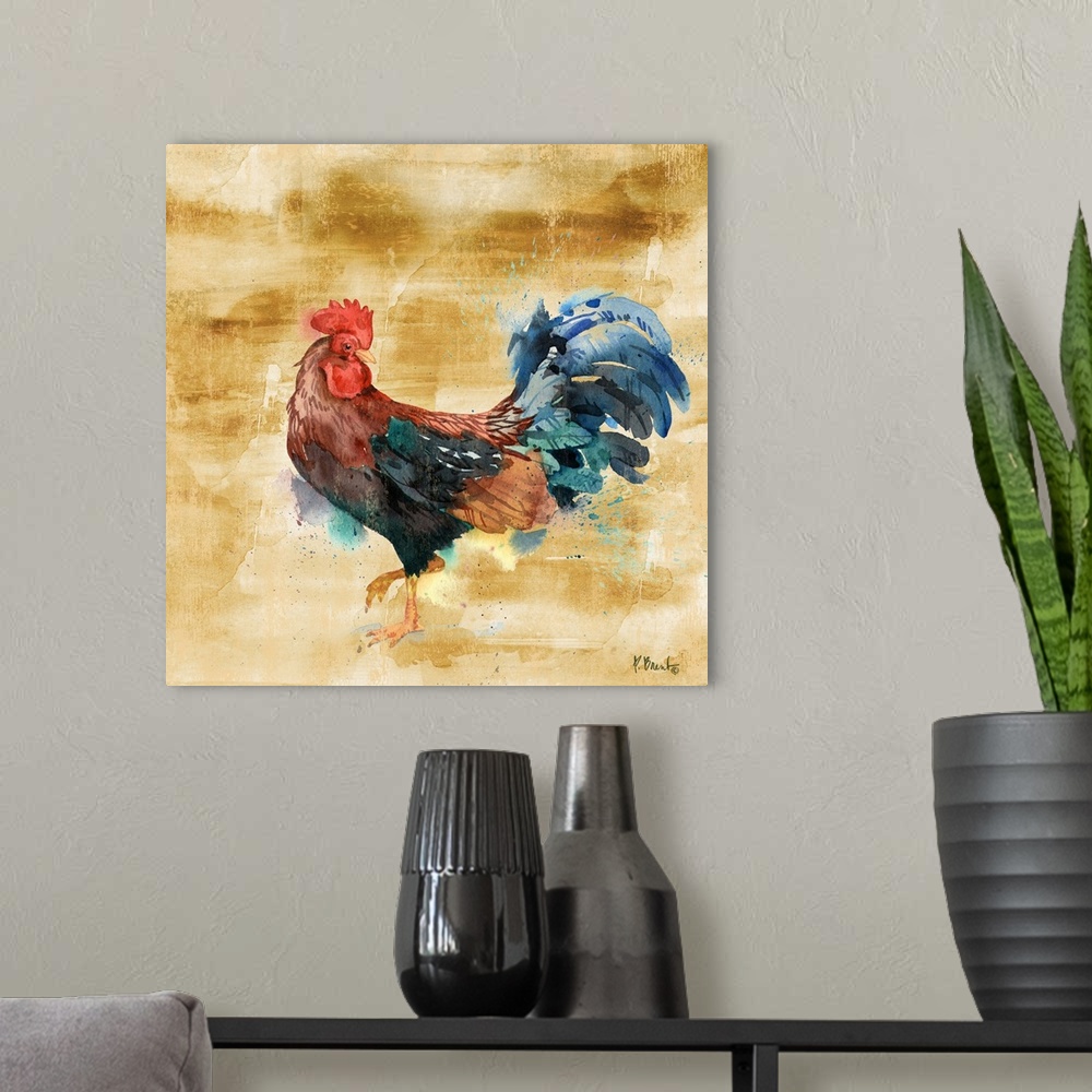 A modern room featuring Arianna Rooster II