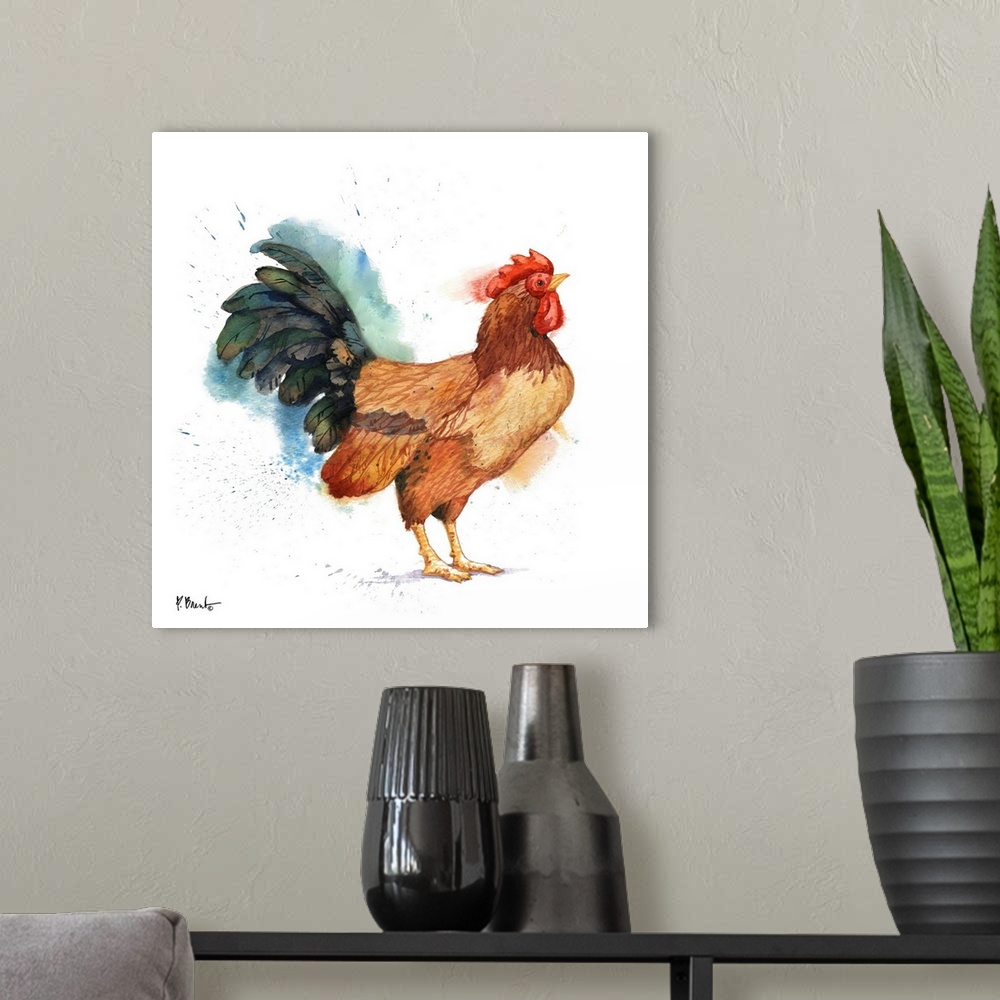 A modern room featuring Arianna Rooster III - White