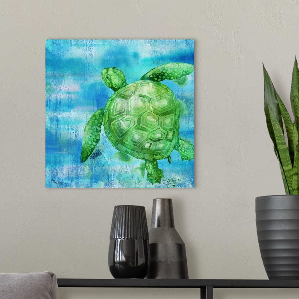 A modern room featuring Arianna Turtle