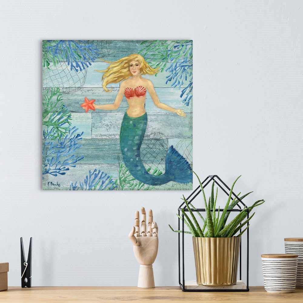 A bohemian room featuring Clearwater Mermaid