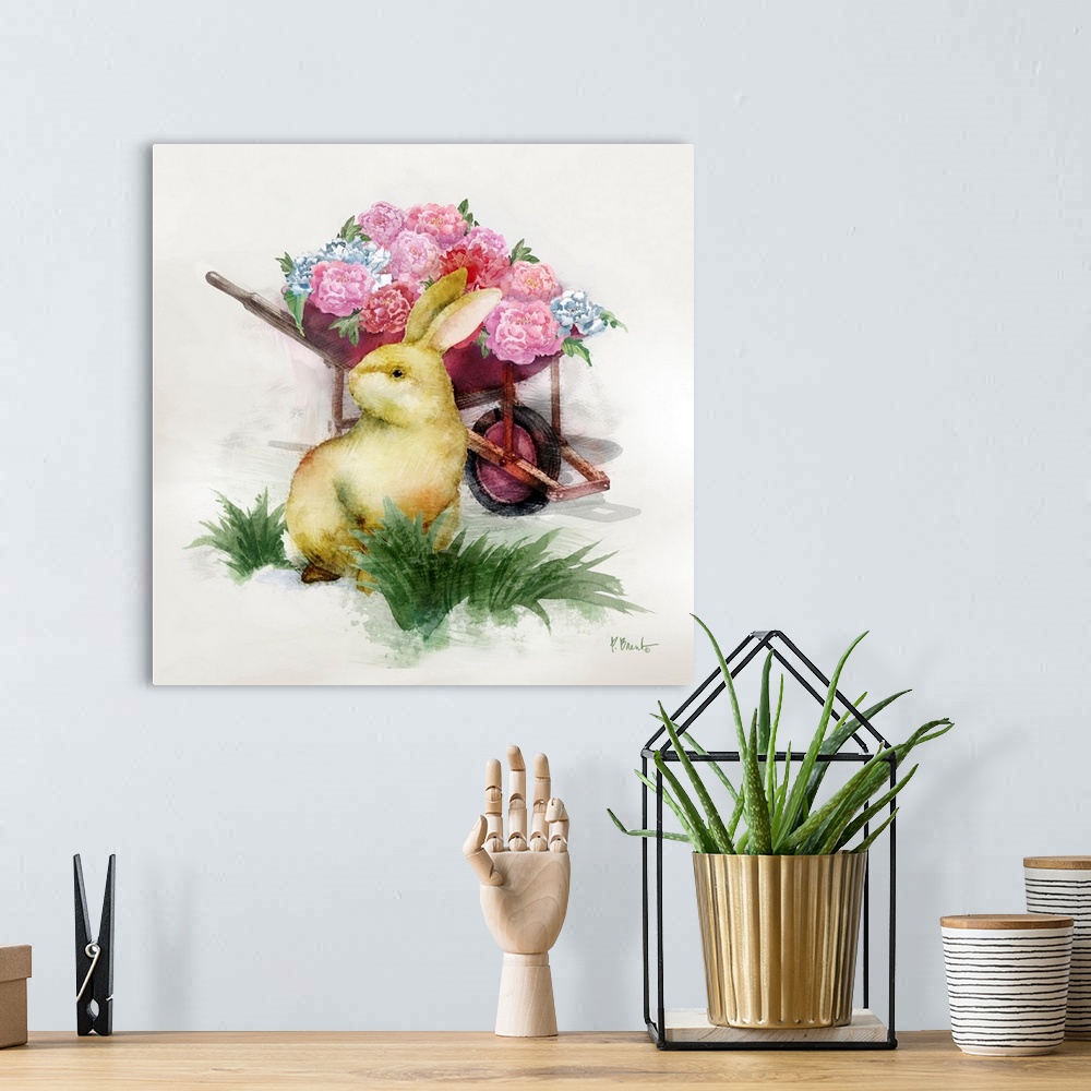 A bohemian room featuring Floral Rabbit II