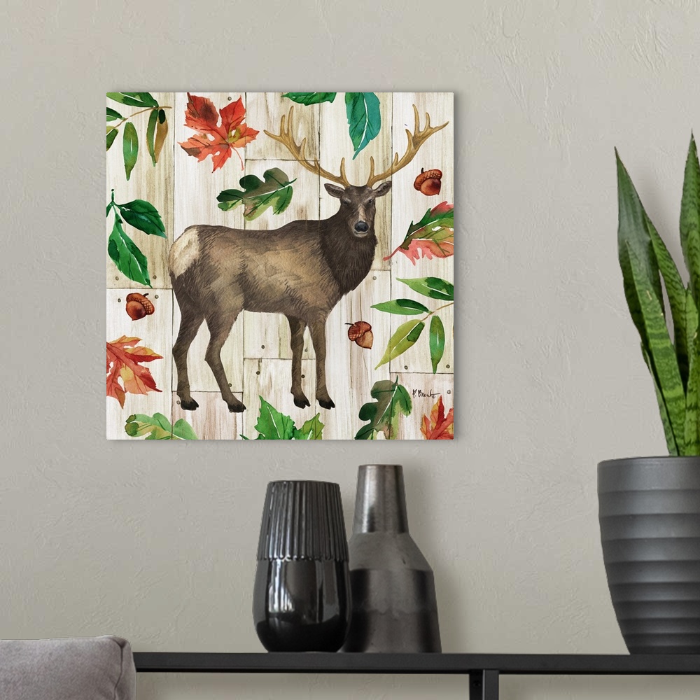 A modern room featuring Forest Animals I