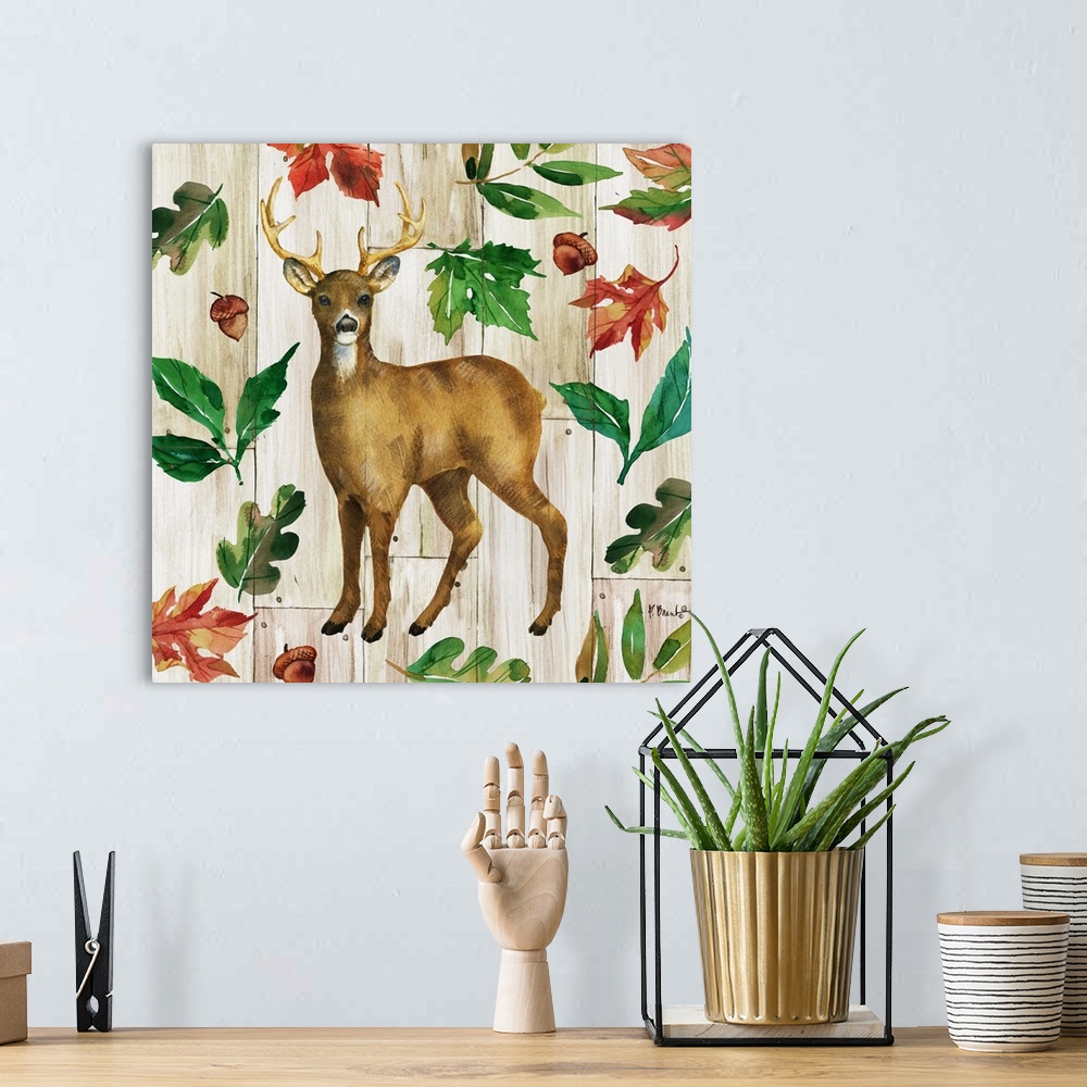 A bohemian room featuring Forest Animals II