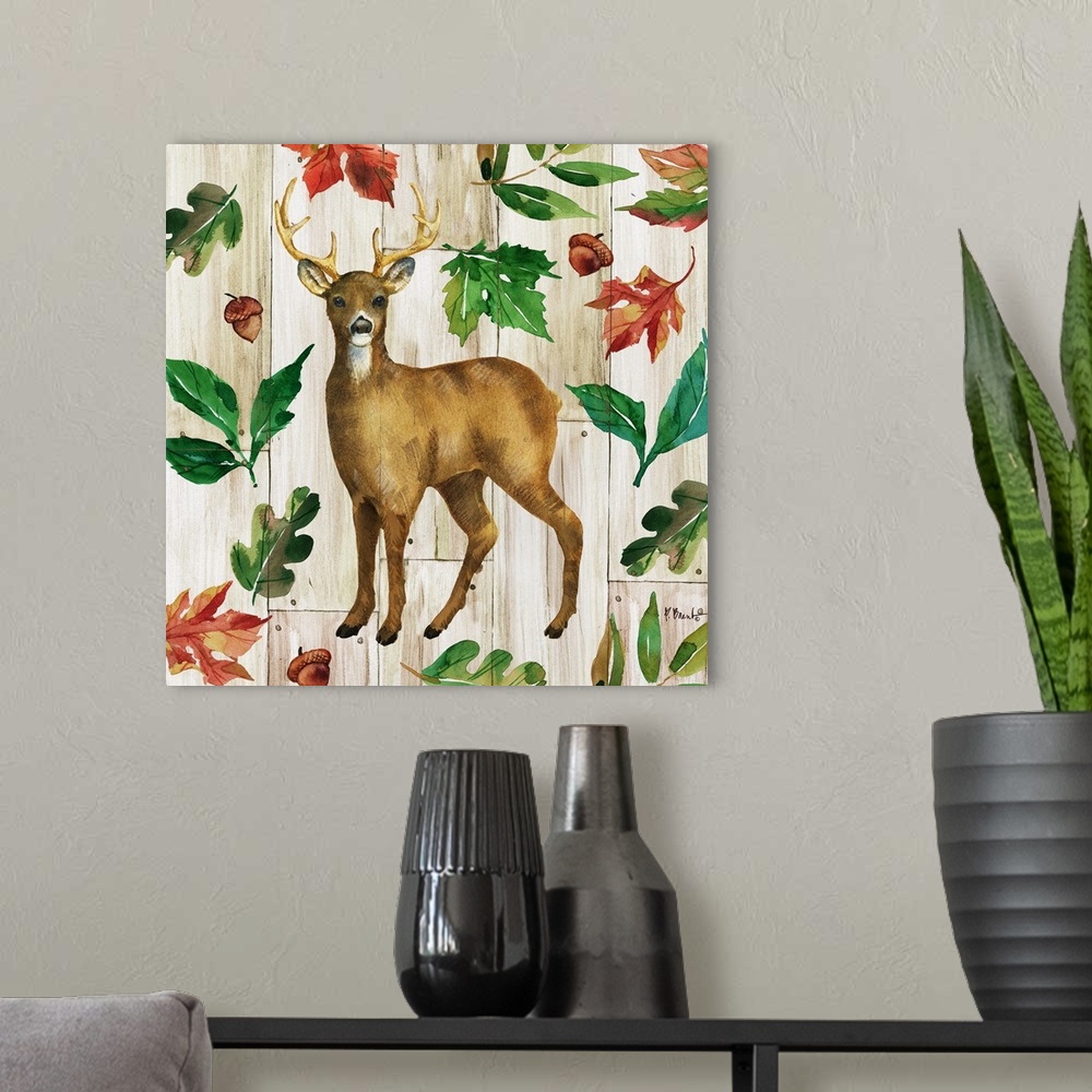 A modern room featuring Forest Animals II