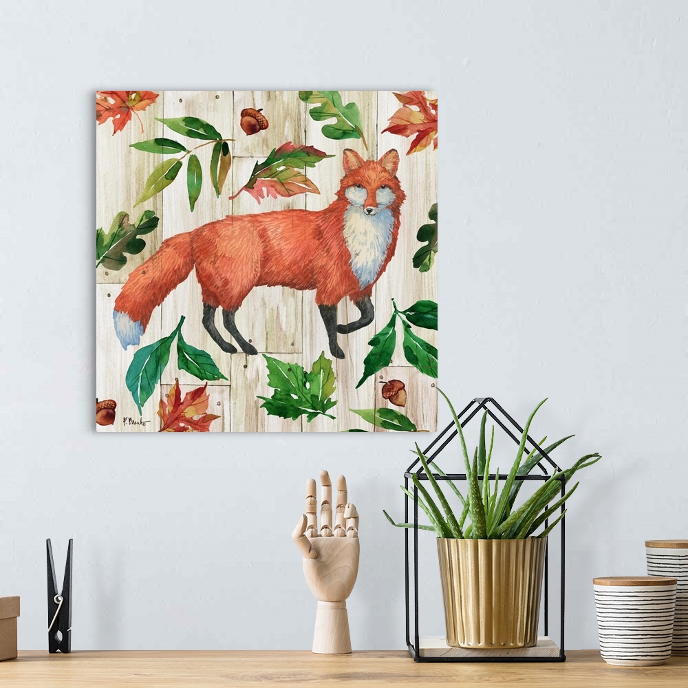A bohemian room featuring Forest Animals III