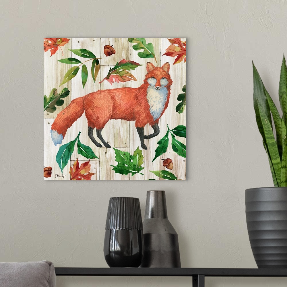 A modern room featuring Forest Animals III