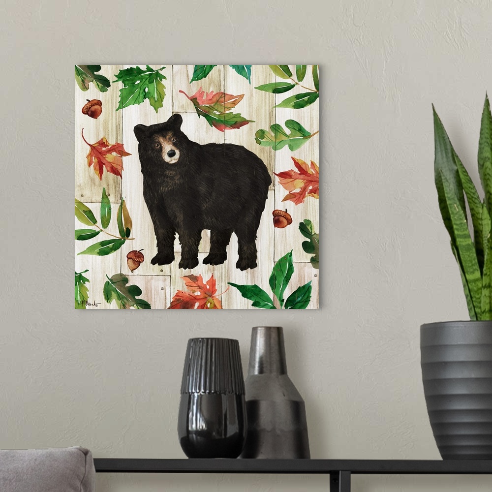A modern room featuring Forest Animals IV