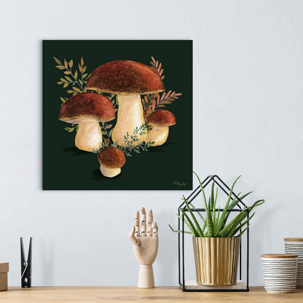 A bohemian room featuring Gilded Mushrooms I