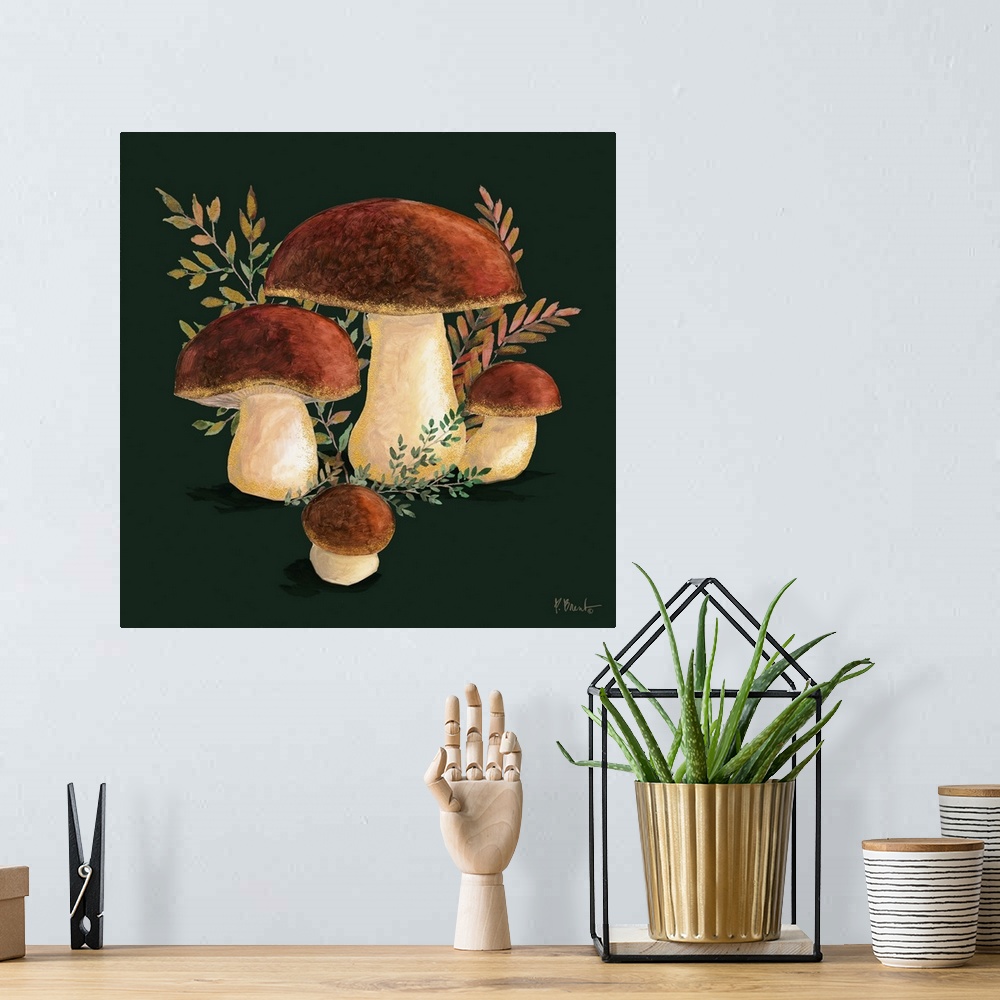 A bohemian room featuring Gilded Mushrooms I