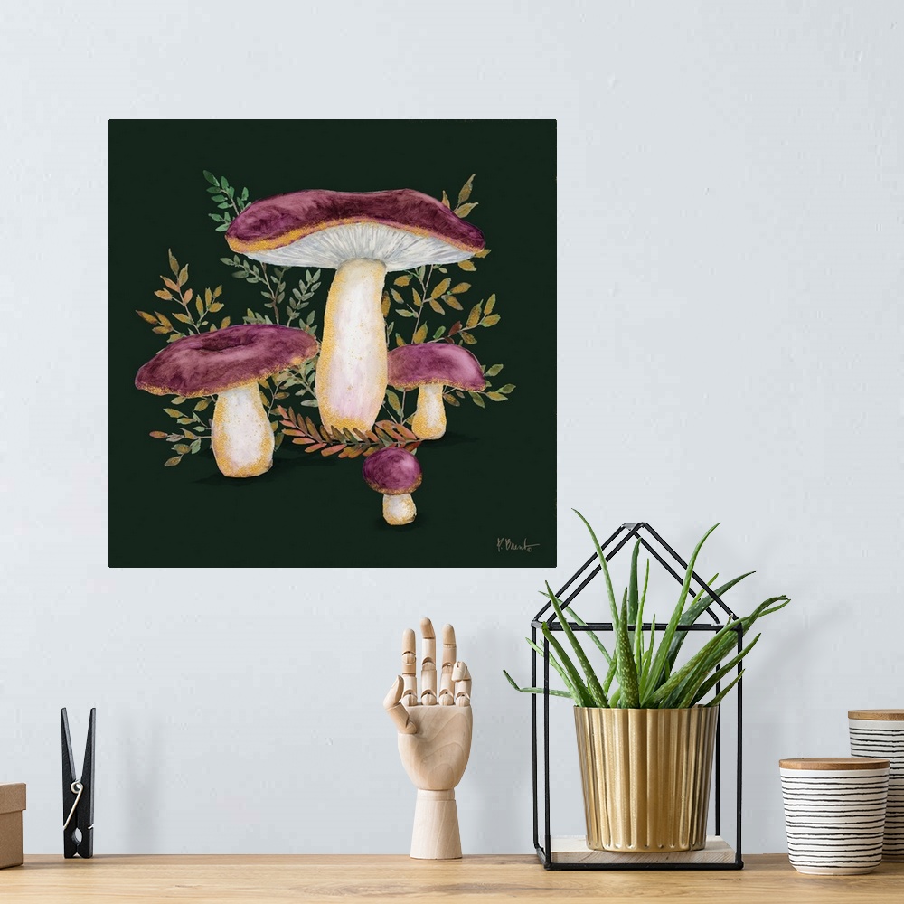 A bohemian room featuring Gilded Mushrooms II