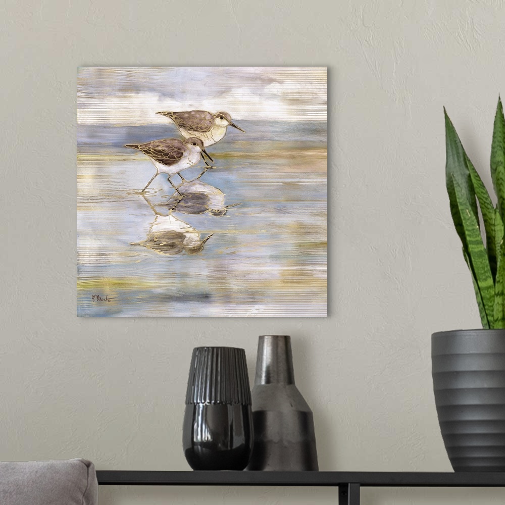 A modern room featuring Golden Sandpipers I