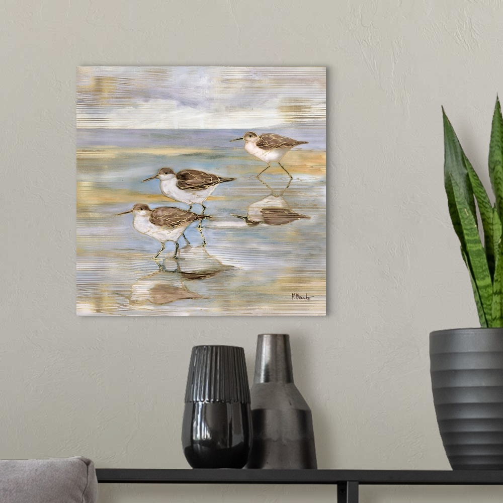 A modern room featuring Golden Sandpipers II