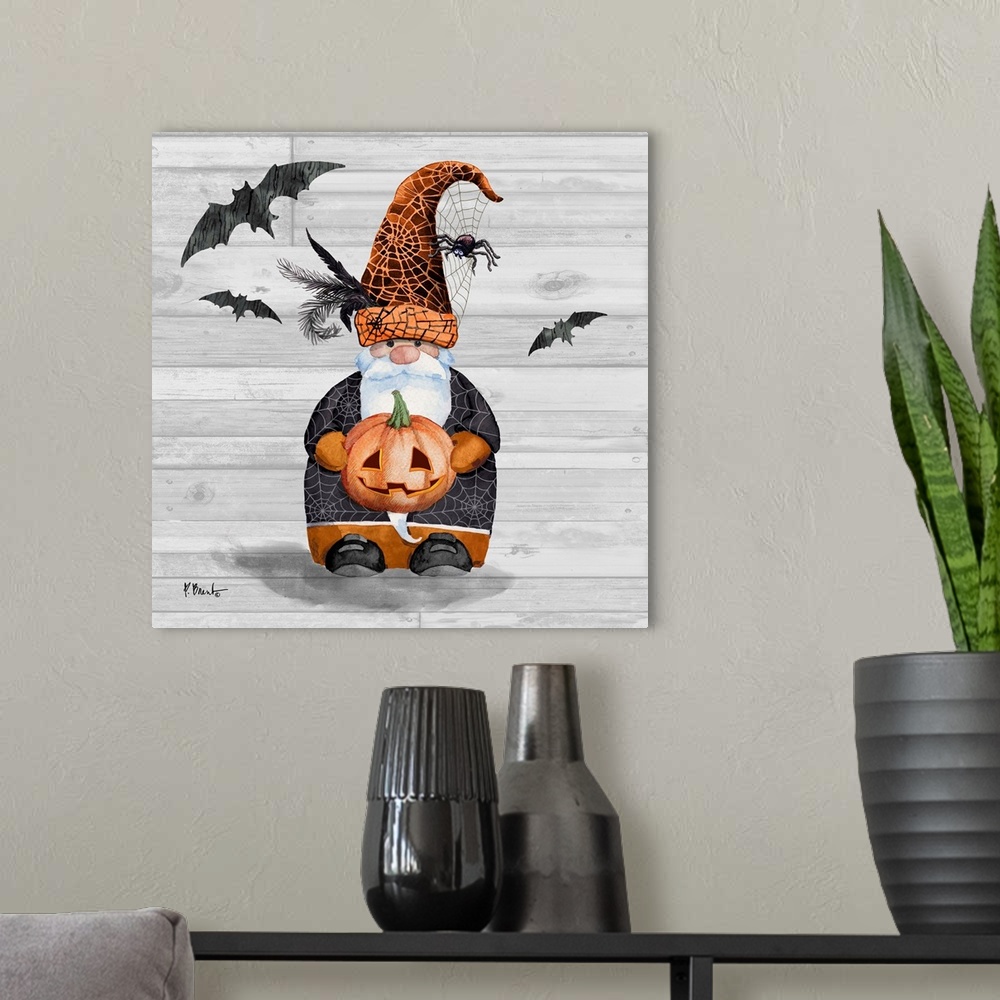 A modern room featuring Halloween Gnomes I