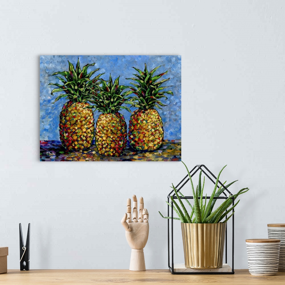 A bohemian room featuring Impressions Of Pineapples Horizontal II