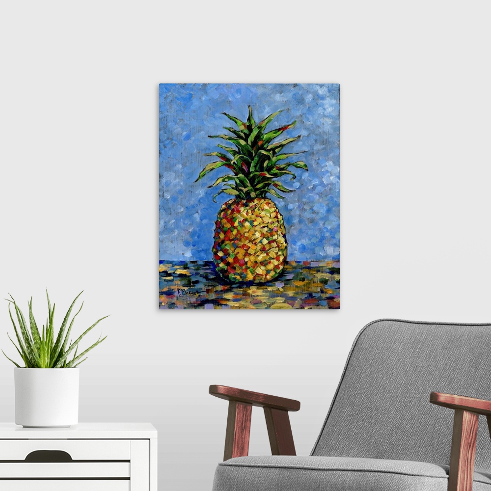 A modern room featuring Impressions Of Pineapples I