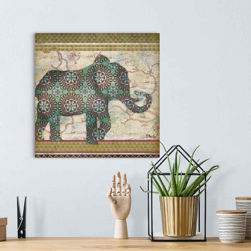 A bohemian room featuring Jaipur Elephant I