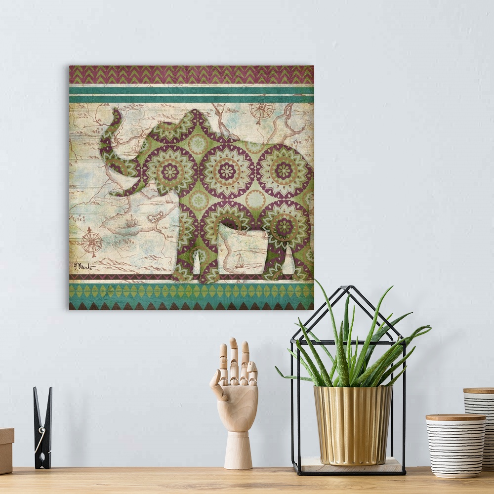 A bohemian room featuring Jaipur Elephant II
