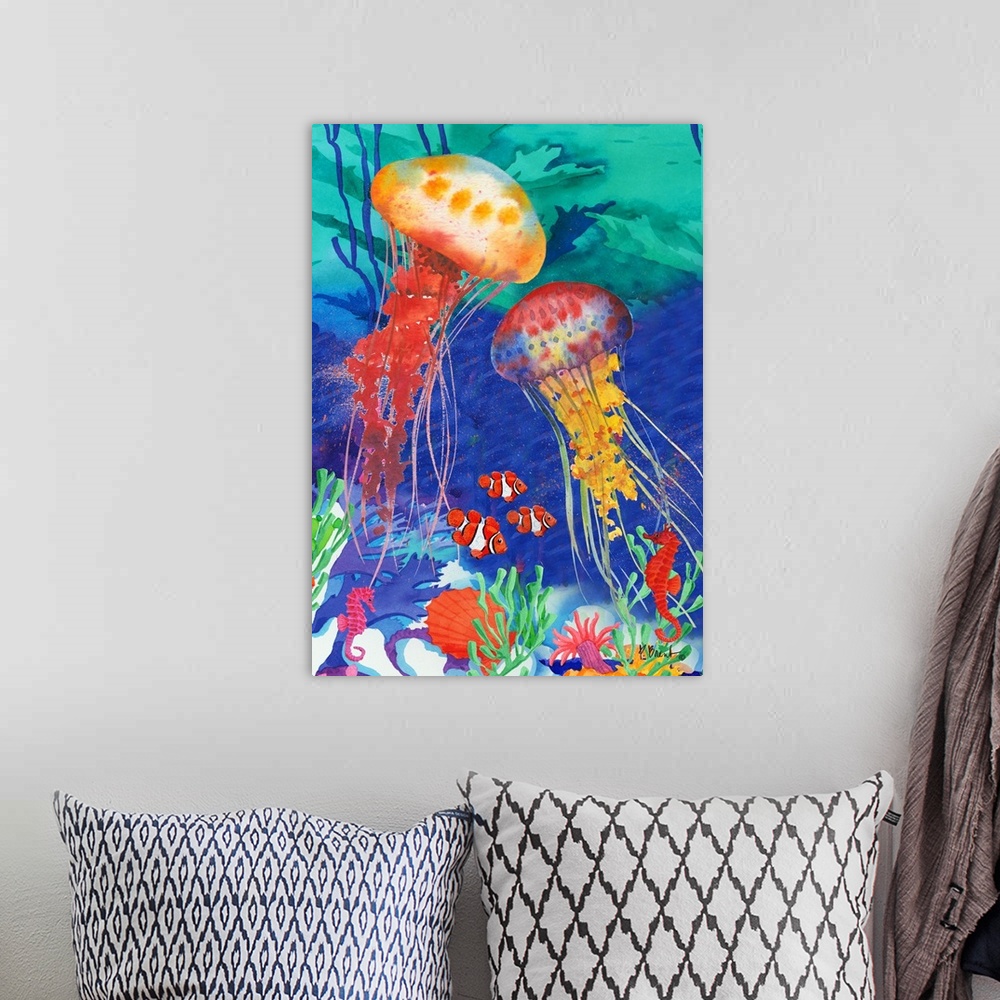A bohemian room featuring Jellyfish Explosion