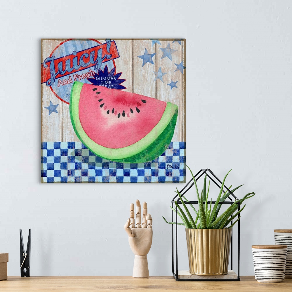 A bohemian room featuring Juicy Watermelon II