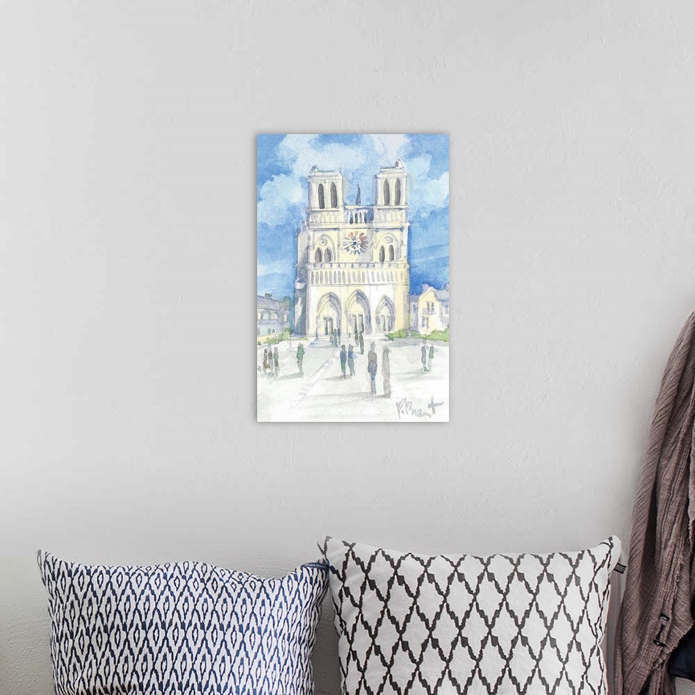 A bohemian room featuring Notre Dame de Paris