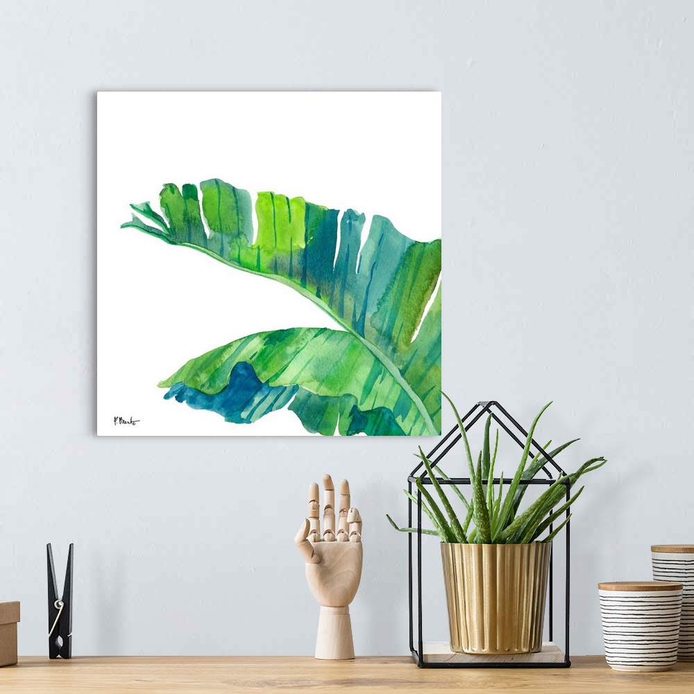 A bohemian room featuring Palm Fronds IV - White