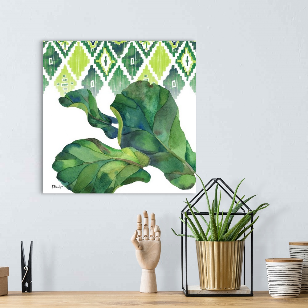 A bohemian room featuring Palm Fronds VI