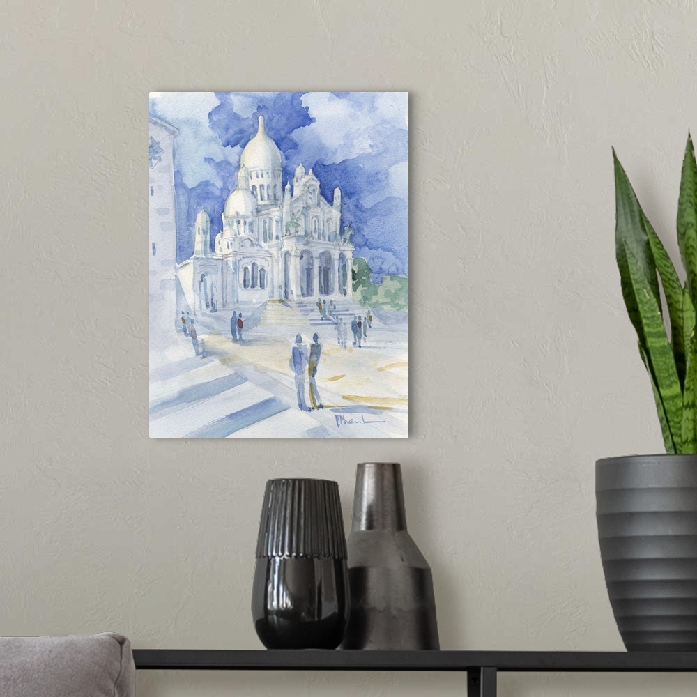 A modern room featuring Sacre Coeur Afternoon
