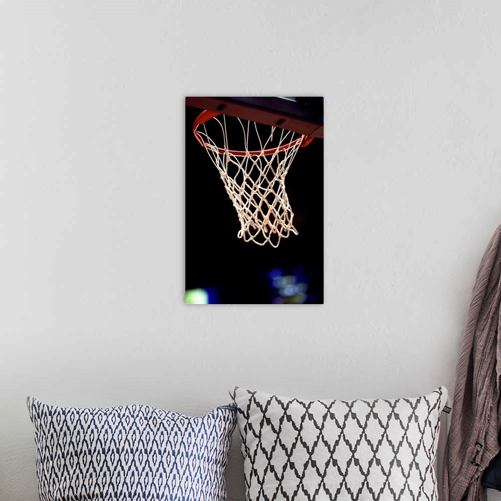 A bohemian room featuring Basketball hoop
