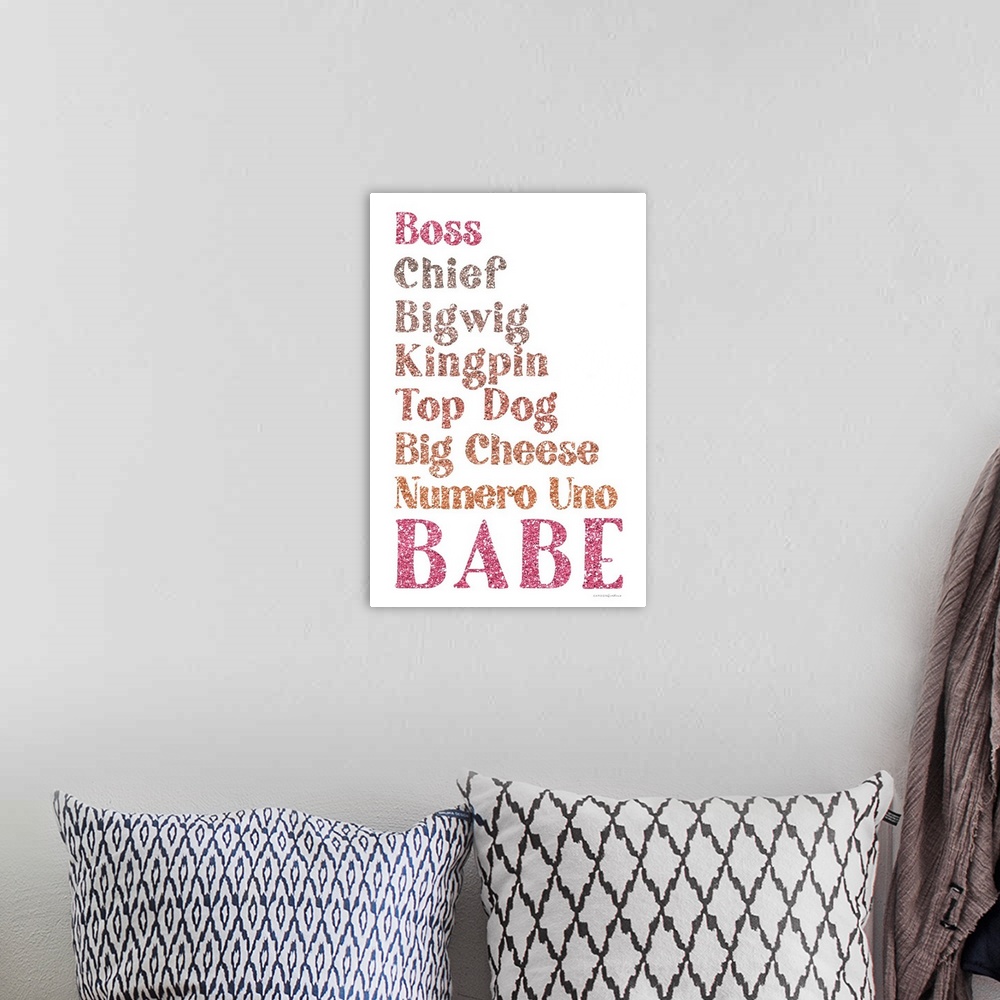 A bohemian room featuring All The Ways To Say Boss Babe