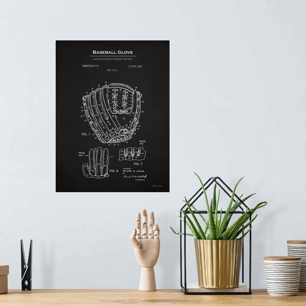 A bohemian room featuring Baseball Glove Patent