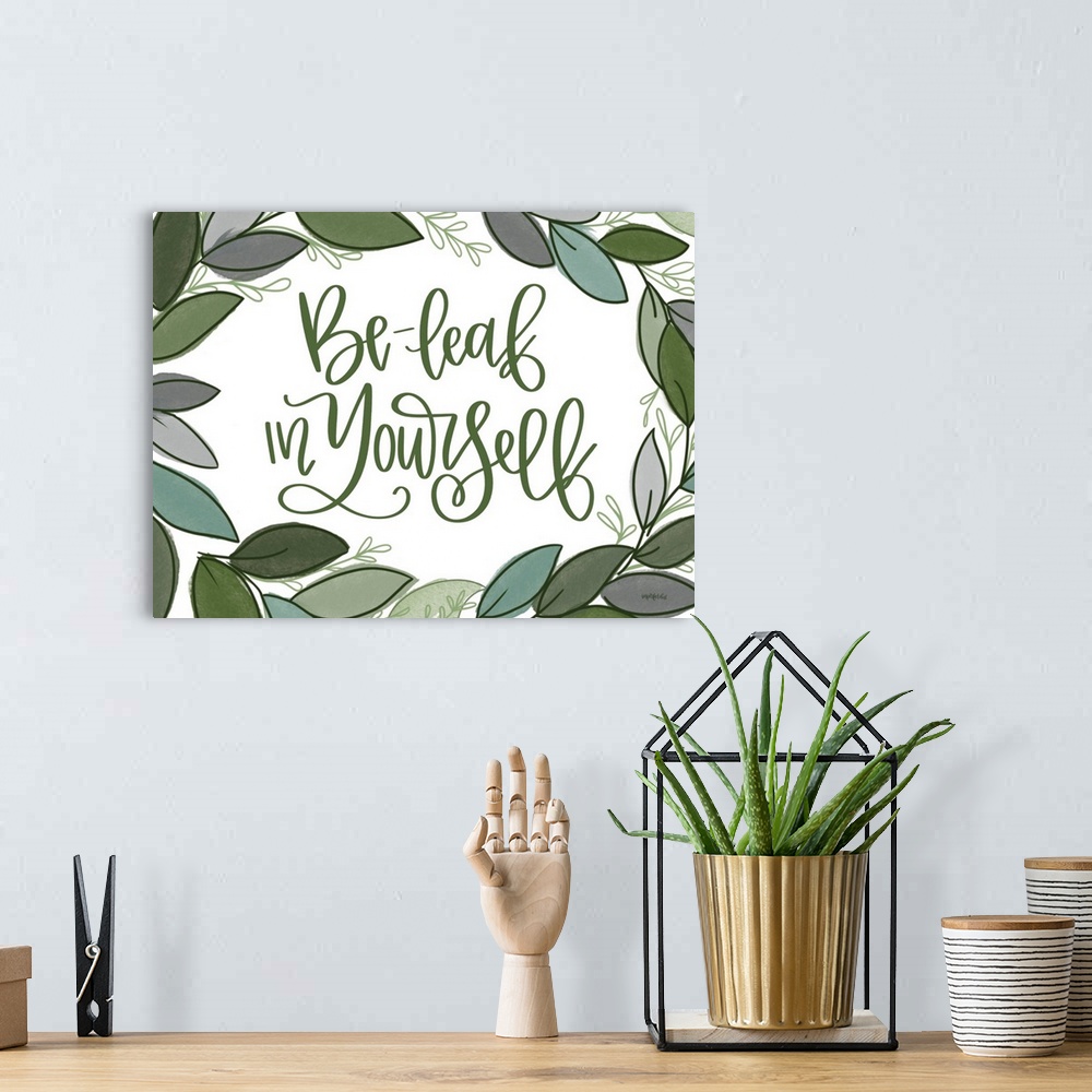 A bohemian room featuring Be-Leaf in Yourself
