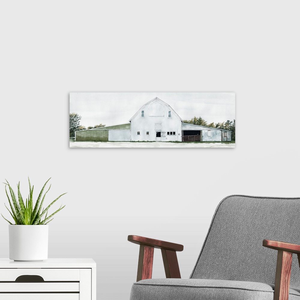 A modern room featuring Be Strong Barn