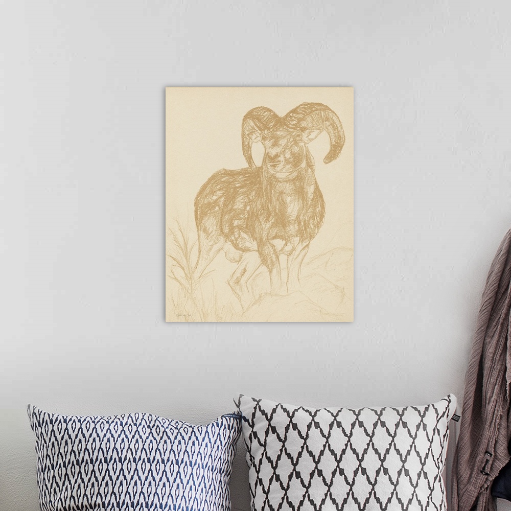 A bohemian room featuring Big Horn Sketch