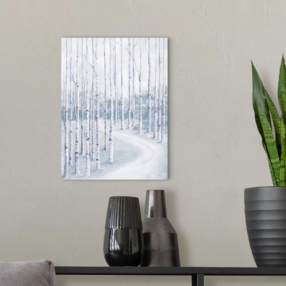 A modern room featuring Birch Forest