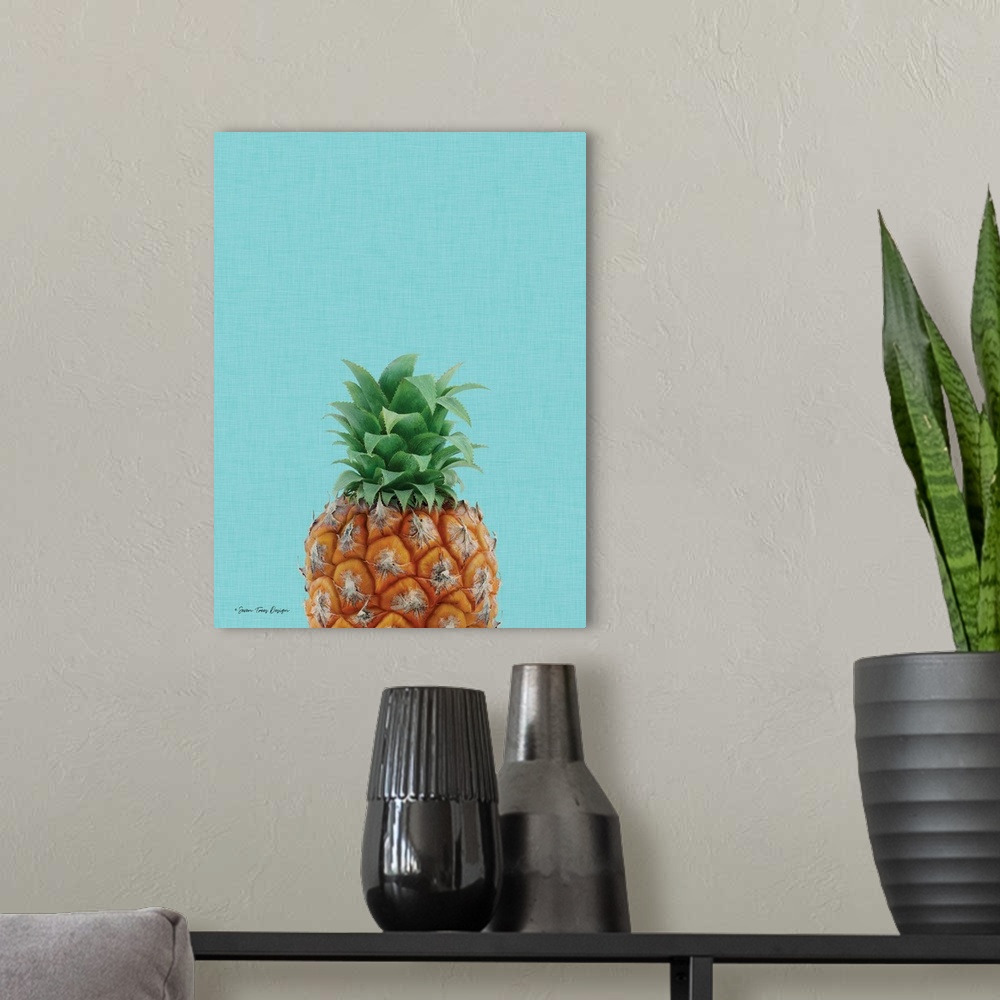 A modern room featuring Blue Pineapple