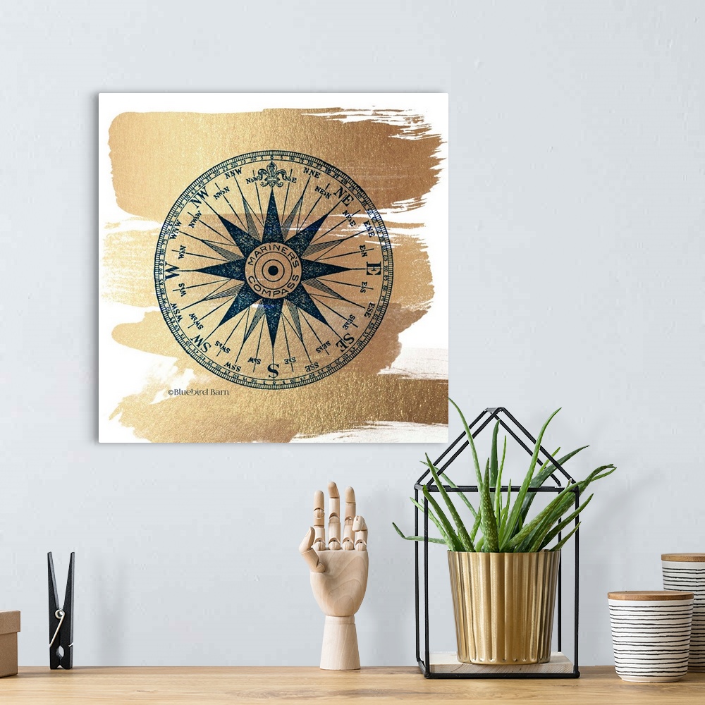 A bohemian room featuring Brushed Gold Compass Rose