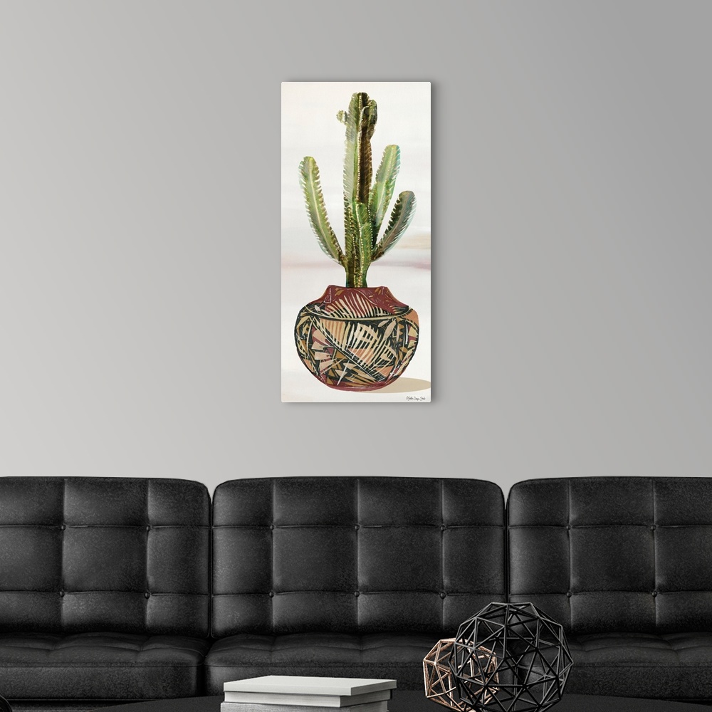A modern room featuring Cactus In Pot I
