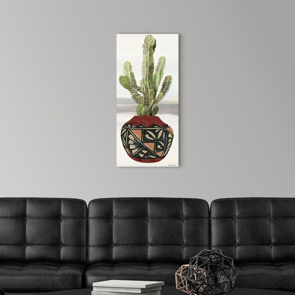 A modern room featuring Cactus In Pot II