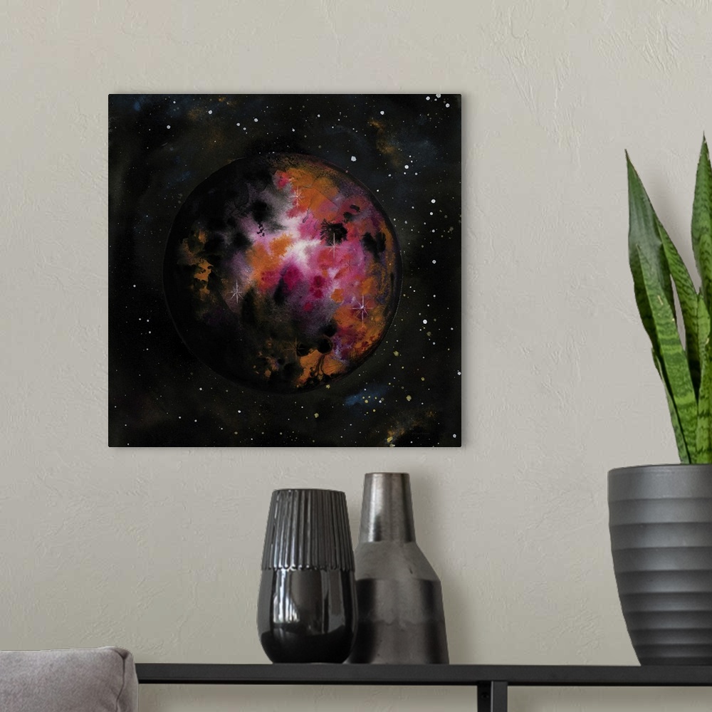 A modern room featuring Celestial Planet