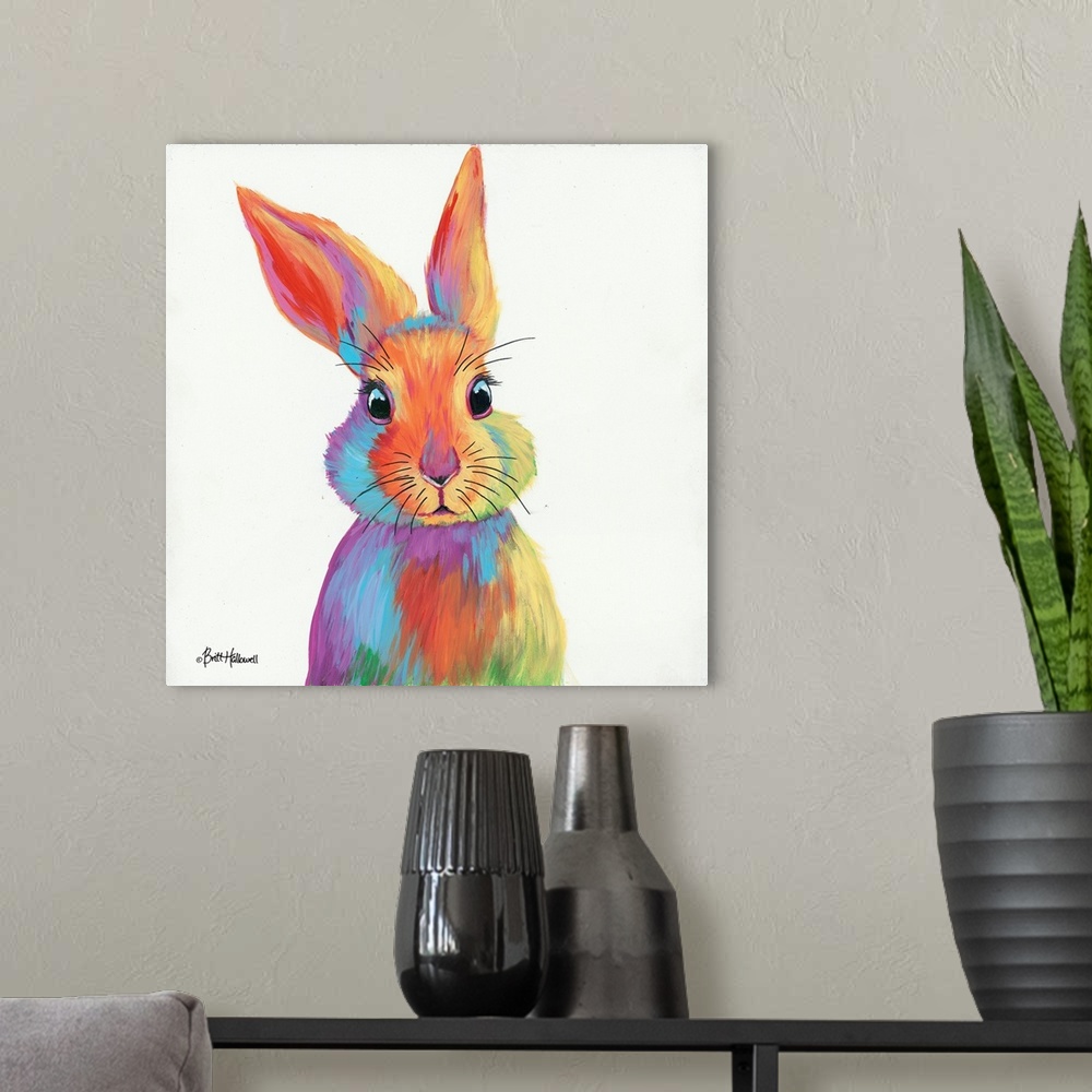 A modern room featuring Cheery Bunny