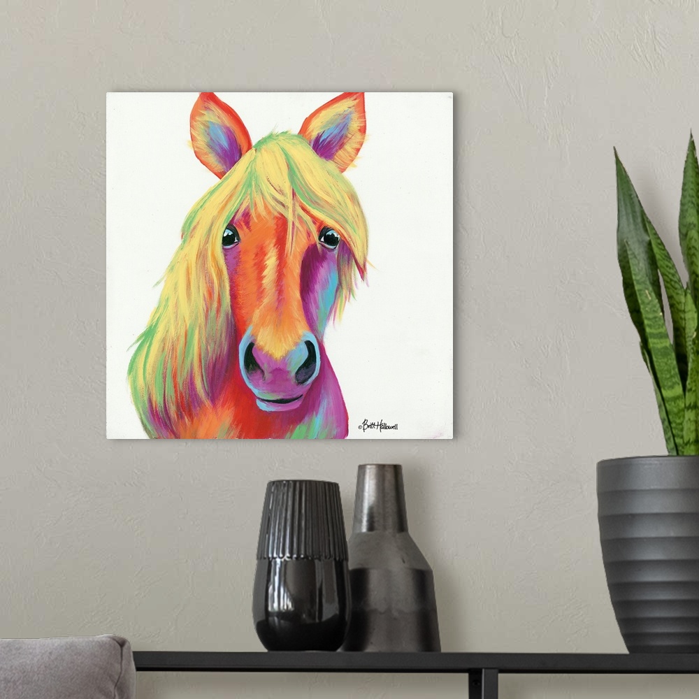 A modern room featuring Cheery Horse